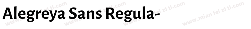 Alegreya Sans Regula字体转换